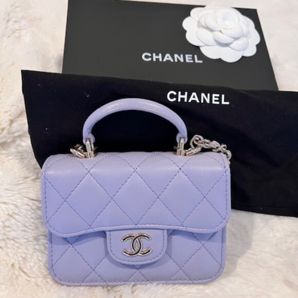 Chanel Flap Coin Purse with Chain - Light Purple - Picture 4 of 5